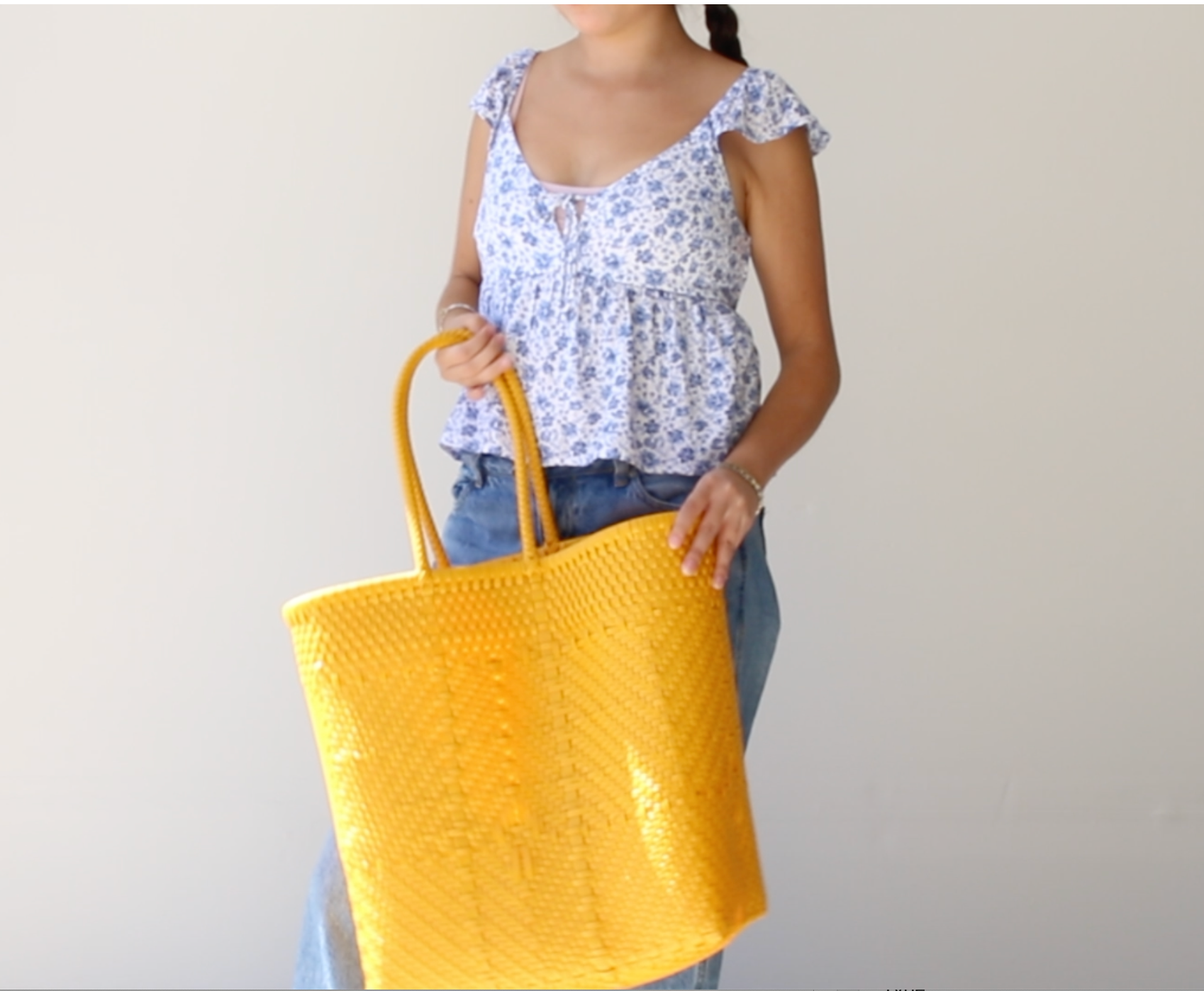 Yellow Handwoven Tote Bag by MexiMexi MexiMexi