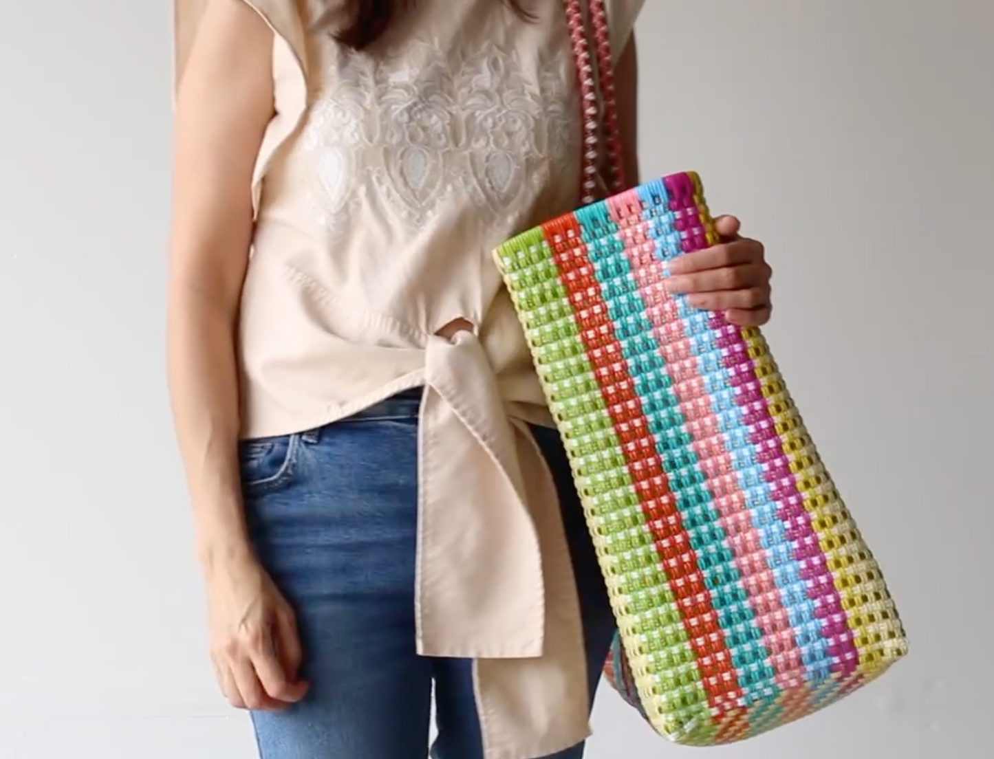 MexiMexi Multicolor Extra Large Tote | Artisanal Beach Bag MexiMexi