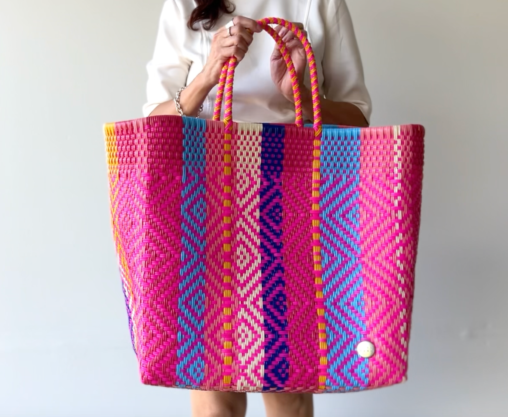 Playa XL Tote – Bright Diamond Weave MexiMexi