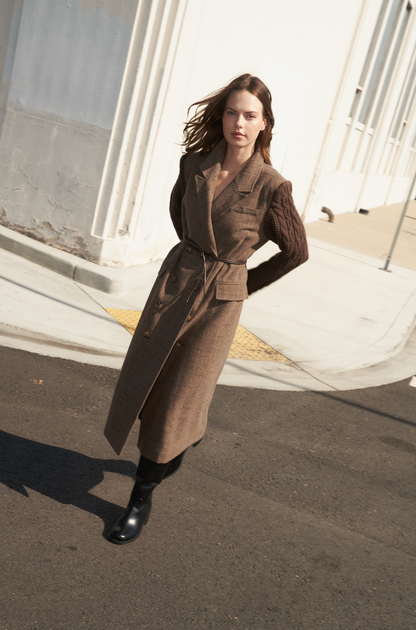 FIELDLINE HERITAGE WOVEN MIDI COAT Flying Tomato