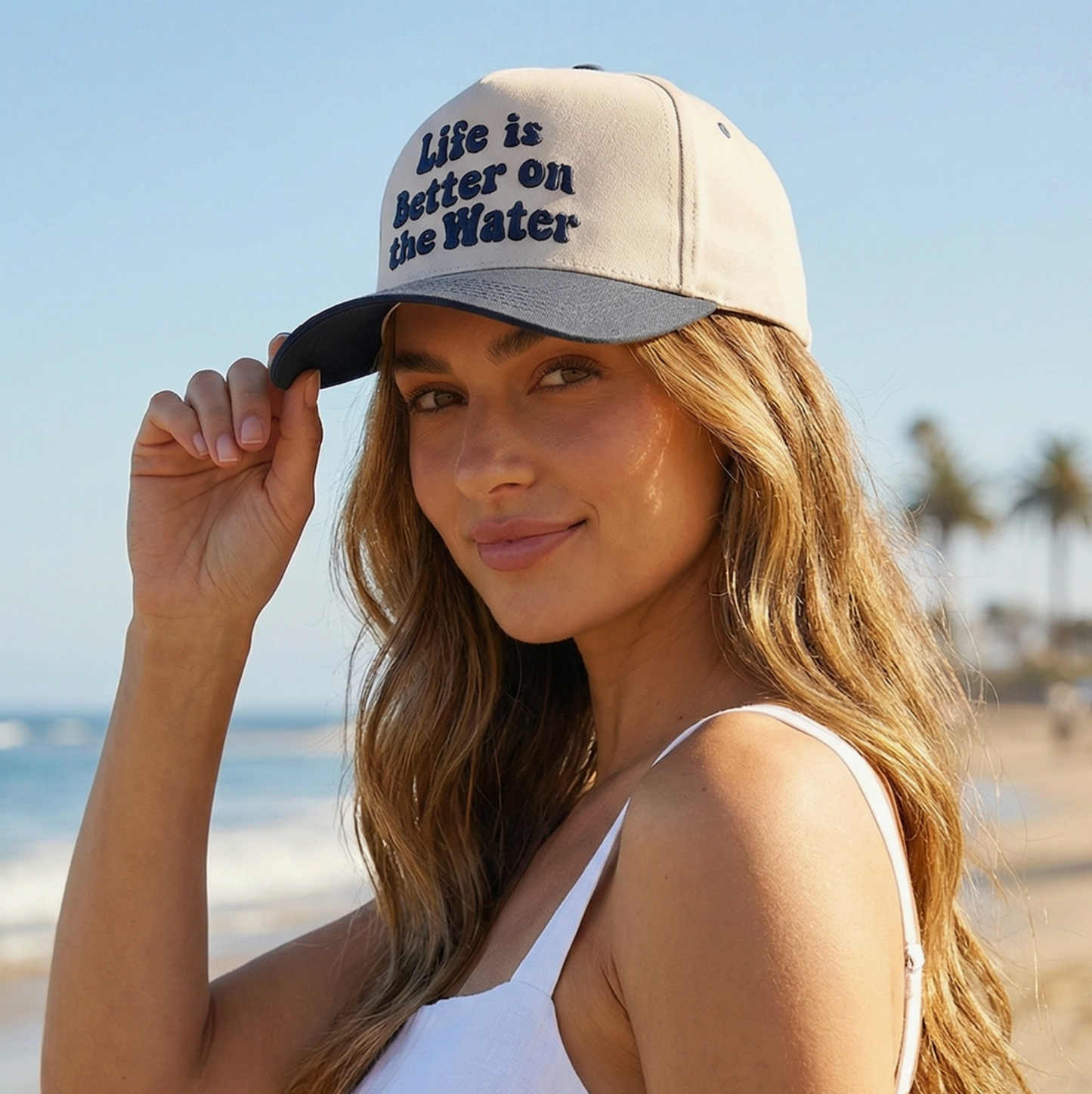 Life Is Better On The Water Trucker Hat Ivy + Cloth