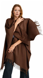 Premium Classic Solid Alpaca Poncho Purely Alpaca