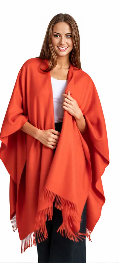 Premium Classic Solid Alpaca Poncho Purely Alpaca