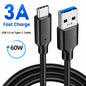 USB 3.2 Type C to A Cable 10Gbps 60W PD Fast Charging Data Transfer for Galaxy S23 S22 Note 20 Pixel iPad Pro SSD Android Auto Pi-Mart