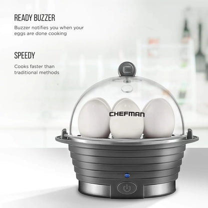 🍳 6‑Egg Rapid Electric Cooker – Steam, Poach & Boil with Ease SmartPursue™