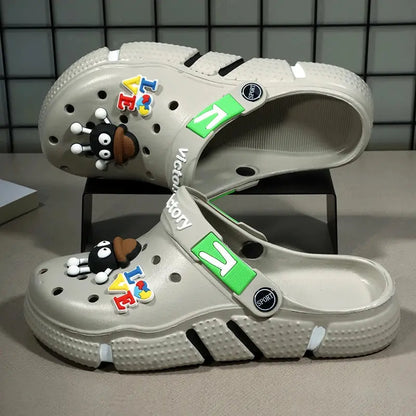 Hole Shoes Men's Summer Ligtweight EVA Trend Home Sandals Clogs Shoes Men Baotou Slippers Outdoor Comfortable Sandals Size 36-50 NovaCart