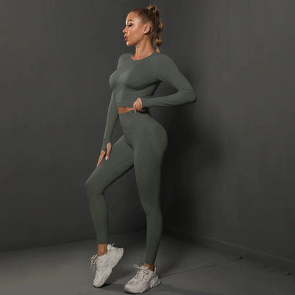 Women's Seamless Long Sleeve Yoga Top FitiqueFit