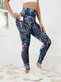 Printed High-Waist Pocket Fitness Pants Women FitiqueFit