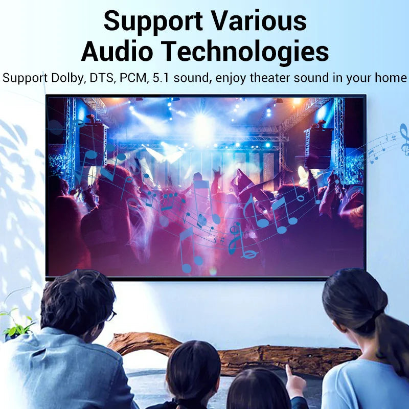 Vention Digital Optical Audio Cable Toslink SPDIF Coaxial Cable 1m 2m for Amplifiers Blu-ray Xbox 360 PS4 Soundbar Fiber Cable Pi-Mart