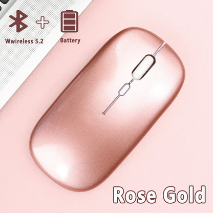 Bluetooth 5.0 Wireless Mouse Ultra Slim Portable Silent Ergonomic for Laptop Tablet PC MacBook Phone Adjustable DPI Ergonomic Pi-Mart