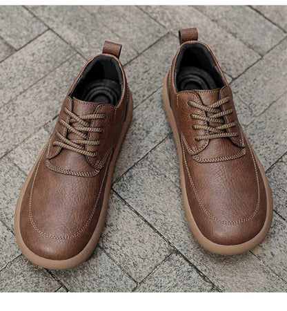 Shoes for Men Male Sneakers Leather Shoes Round Toe Apring and Autumn Wear-resistant Return To The Ancients Loafers All-match NovaCart