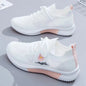 Summer Small White Shoes for Women's Casual Flying Knitted Shoes Comfortable Soft Sole Breathable Running Students' Shoes NovaCart