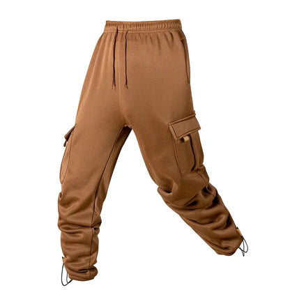 Men's Joggers Pants Loose Drawstring Long Pants Men Multi-pocket Sweatpants Casual Cargo Trousers For Men Fitness NovaCart