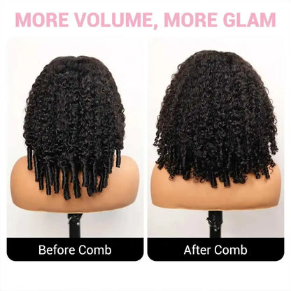 250% Density Burmese Curly Human Hair Wig  13x4 HD Transparent Lace Frontal Wigs Pre Plucked Rem Burmese Human Hair Wigs 28 Inch NovaCart