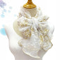 Lace Scarf Lightweight  Elegant  Print Silk Neckerchief Shawl Wraps