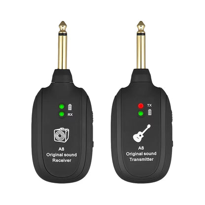 A8 Guitar Wireless System - Built-in Rechargeable Transmitter & Receiver for Electric Guitar/Bass Pi-Mart