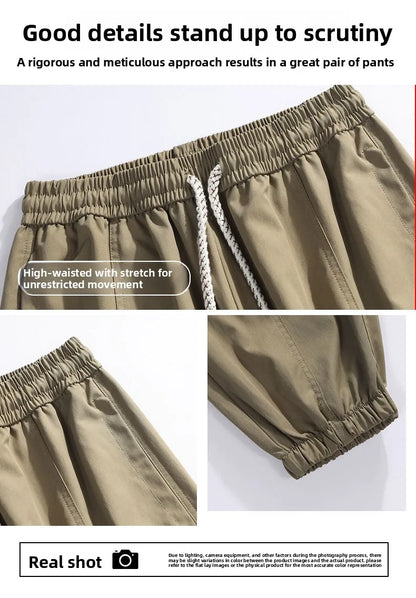 HIQOR Harem Jogger Pants Fashion Men Spring Baggy Trouser Hip Hop Casual Pants Man Pleats Large Size L-6XL Sports Cargo Pants NovaCart