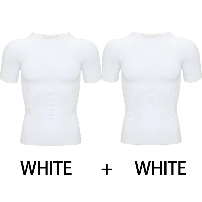 1/2 PCS Men Body Shaper T-Shirt Slimming Shapewear Corrective Posture Belly Control Compression Man Modeling Underwear Corset NovaCart