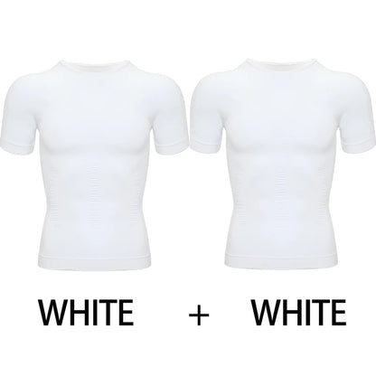 1/2 PCS Men Body Shaper T-Shirt Slimming Shapewear Corrective Posture Belly Control Compression Man Modeling Underwear Corset NovaCart