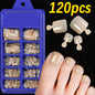 120Pcs 9-Colors French Fake Toenails Summer Short Sqaure Press On Toe Nails Tips Glossy Nude/Pink/Brown Full Cover False Toenail NovaCart