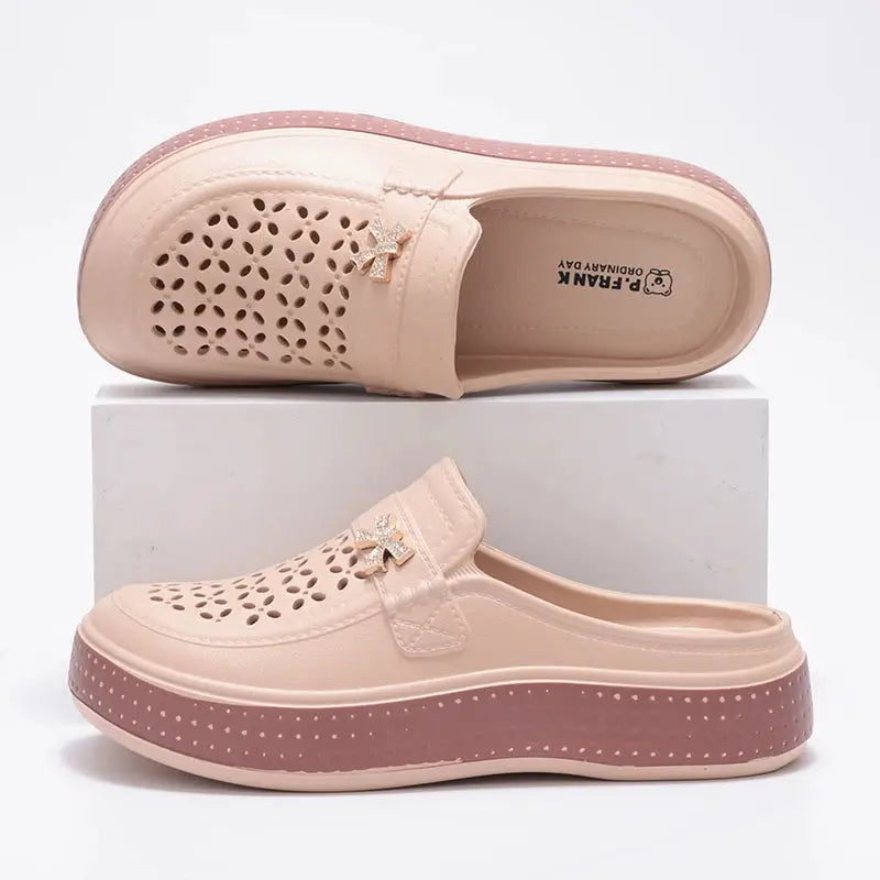 Eyriphy Size: 36-37 to 40-41 Women's Cave Shoes New Flat Slippers Beach Slippers Thick Soles Clogs Casual Slippers for Women Men NovaCart
