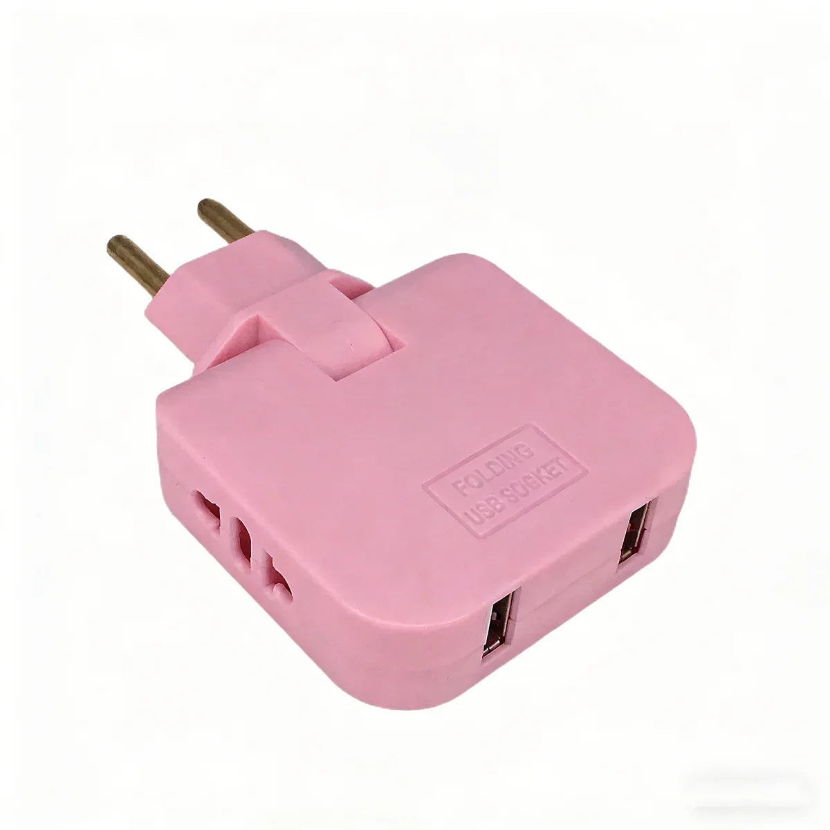 2 USB 3 in 1 EU Power Socket Plug Adapter Foldable US To EU Travel Aadapters Power Converter KR Plug Electrical Socket AC Outlet Pi-Mart