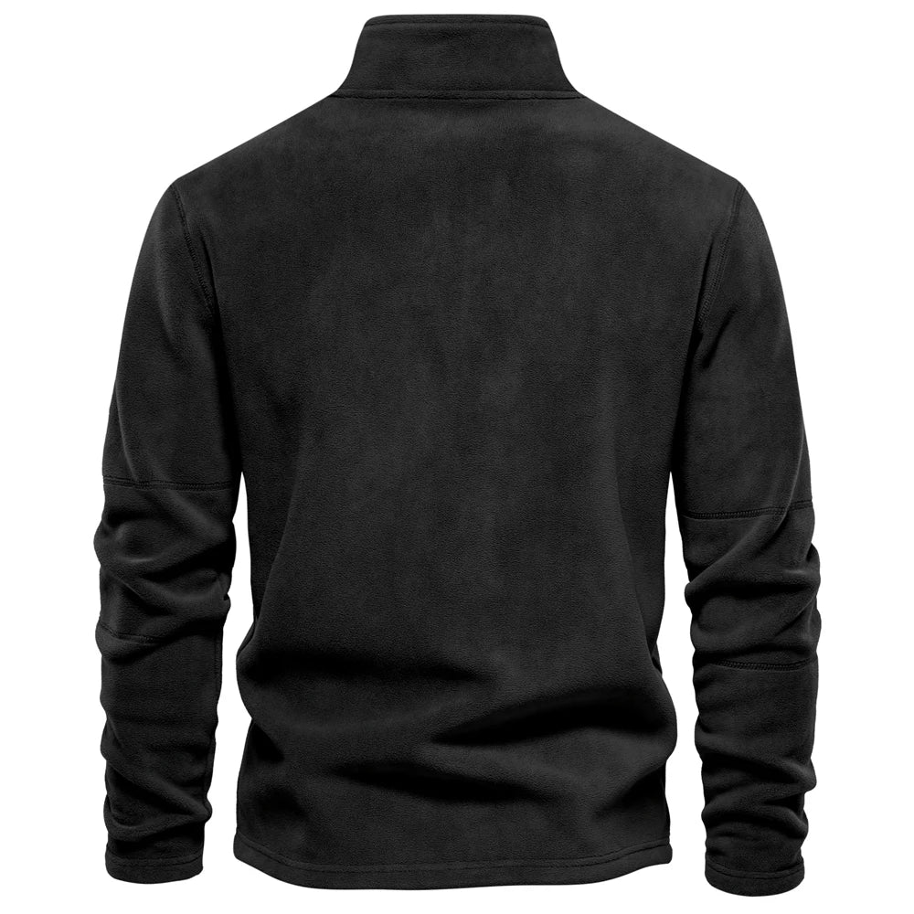 AIOPESON Brand Quality Thicken Warm Fleece Jacket for Men Zipper Neck Pullover Men's Sweatshirt Soft Shell Mens Jacket NovaCart