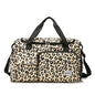 Classic Leopard Print Large Capacity Leisure Luggage Bag with Multiple Pockets and Shoe Compartment Sports Fitness Travel Bag NovaCart