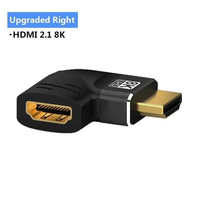 MIZIQIER 8K HDMI 2.1 Adapter 90 270 Degree Male to Female, 8k60Hz 4k120Hz,48Gbps,Compatible PS5/4, HDTV, Roku, TV Stick, PC Pi-Mart