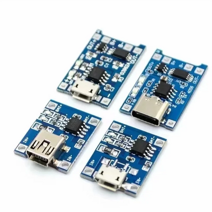 2/5PCS 5V 1A Micro/Type-c/Mini 18650 TP4056 Lithium Battery Charger Module Charging Board With Protection Dual Functions Li-ion Pi-Mart