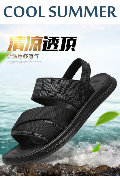 Men's high quality casual sandals summer outdoor waterproof anti slip soft sole comfort beach shoes fashion Lazy Driving slipper