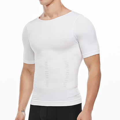 2PCS Men's Body Shaper Slimming Vest T-Shirt Elastic Slim Shapewear Compression Undershirts Tummy Control Waist Trainer Tank Top NovaCart