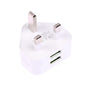 Latest 5V/2.1A Dual USB Port Fast Charger Universal UK Mains 3 Pin Plug Wall Charger Adapter USB Charging For Phone Tablet Pi-Mart