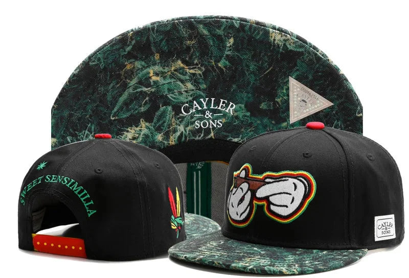 Skull Hand Snapback Hat – Flat Bill Adjustable Baseball Cap FitiqueFit