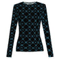 Woman Clothes Korean Moon Print Long Sleeve T-Shirt Fashion Casual Layered Sun Protection Top Ice Silk Basic Tee Spring Autumn NovaCart