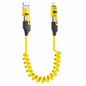 4 in 1 65W Spring Short Data Cable 6A USB Type C Spring Telescopic Quick Charger Wire Spring USB Cable for iPhone 16 15 14 13 Pi-Mart