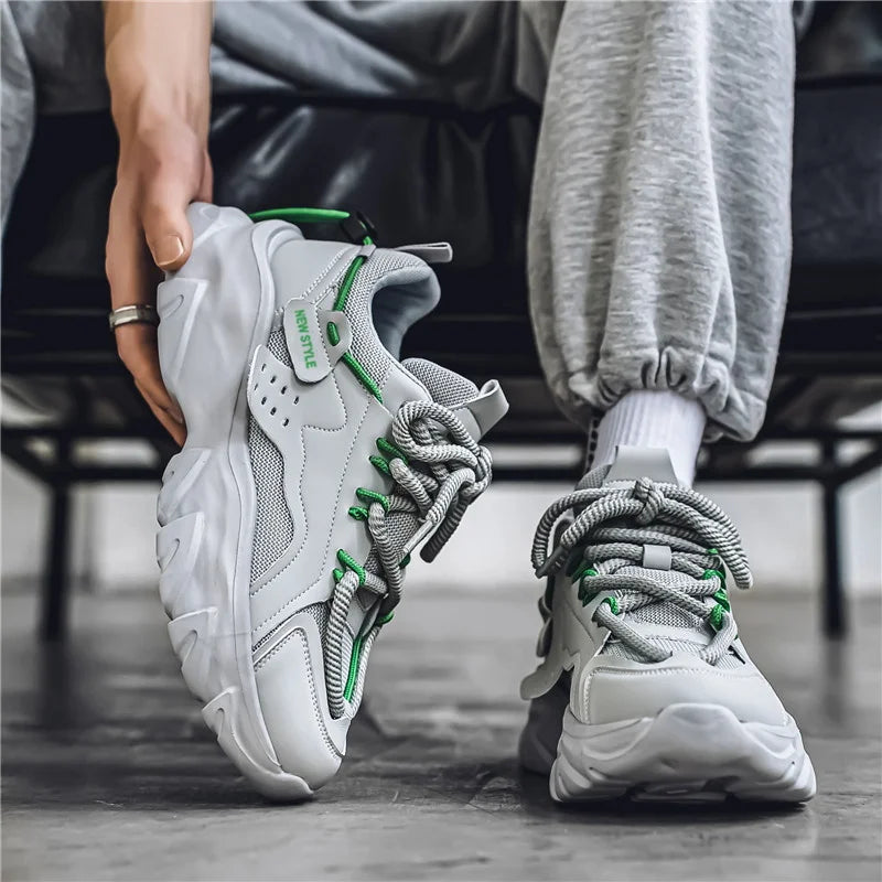 Men's Shoe Breathable Thick Soled Casual Sneakers Outdoor Running Four Seasons New Tennis Men Soft Soles Comfort Male Sneakers NovaCart