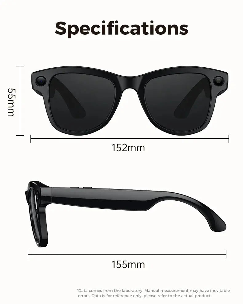 2026 New 32G Memory 800W 4K Camera Smart Glasses Men Photos&Videos 3600mAh Power Bank 120+Languages Translation AI Glasses Women NovaCart
