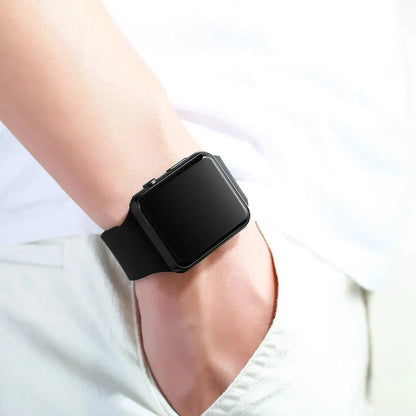 Simple Digital Watch for Men Women Fashion Sport LED Electronic Watch Black Silicone Wristband Casual Mens Watch Reloj Hombre NovaCart