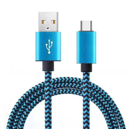 USB Type C Cable Date Sync 2.4A Fast 1M 2M 3M Charging Nylon Braided Wire Charger Cable For Samsung Huawei Android Mobile Phone Pi-Mart