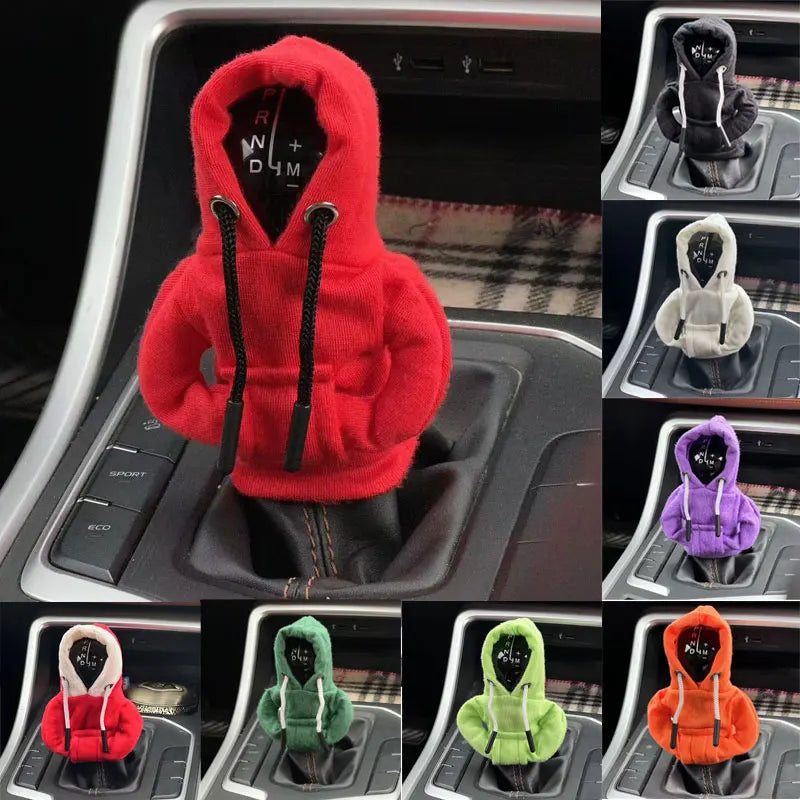 Gear Shift Mini Hoodie Cover Shift Cover Gear Handle Decoration Fits Manual Automatic Universal Car Shift Lever Interior Decor NovaCart