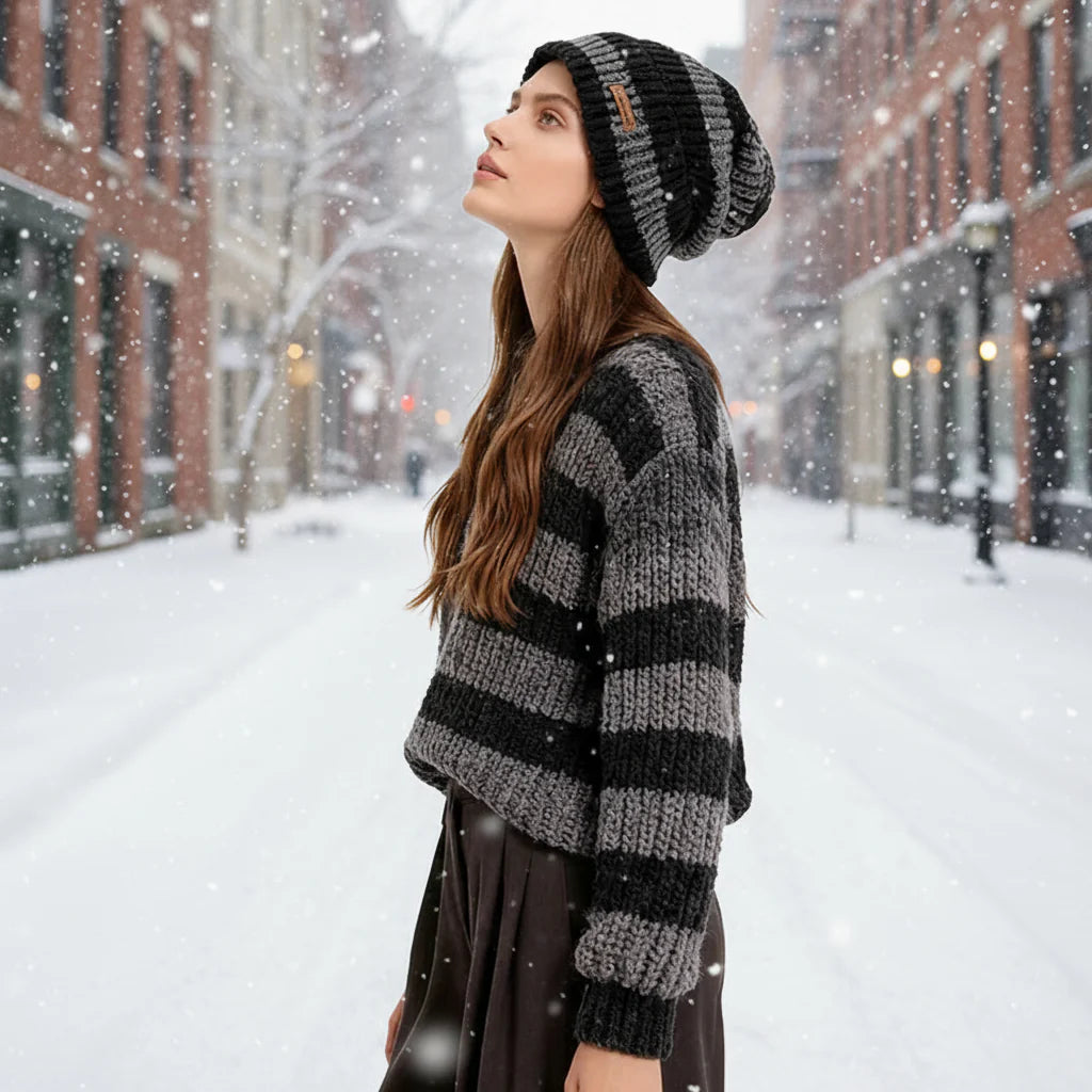 Unisex Stacking Knitted Beanie Cap – Winter Warm Striped Hip-Hop Bonnet Hat FitiqueFit