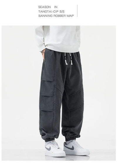 HIQOR Harem Jogger Pants Fashion Men Spring Baggy Trouser Hip Hop Casual Pants Man Pleats Large Size L-6XL Sports Cargo Pants NovaCart