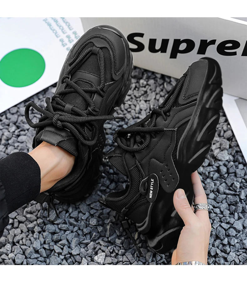 Men's Shoe Breathable Thick Soled Casual Sneakers Outdoor Running Four Seasons New Tennis Men Soft Soles Comfort Male Sneakers NovaCart