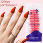 120Pcs Medium Long Square Acrylic French Fake Nails Full Cover Wearable French Press on Nails for Women Mixed Size False Nails NovaCart