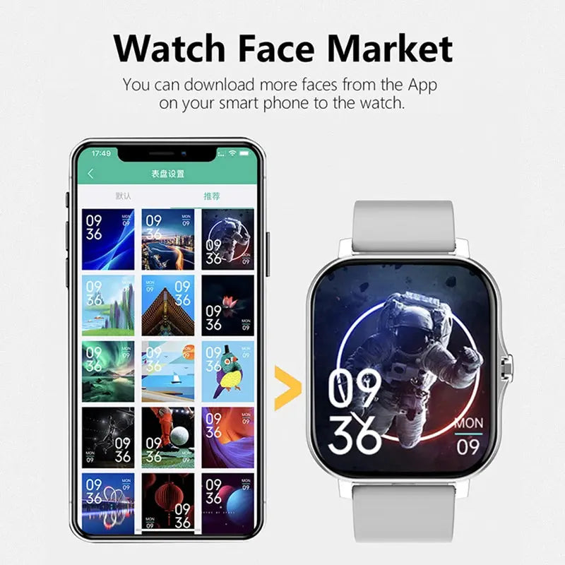 1.83'' Sport Smart Watch Fitness Clock Health Monitor Waterproof Smartwatch Wireless Call Watches for Men Women IOS Android 2025 NovaCart