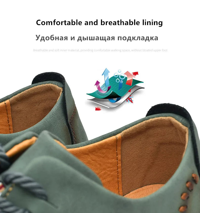Hot Sale Comfortable Men's Casual Shoes Loafers Large Size Sneakers Quality PU Leather Handmade Shoes Men Flats Moccasins Shoes NovaCart