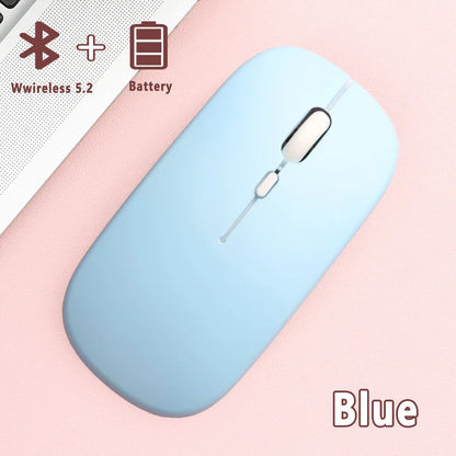Bluetooth 5.0 Wireless Mouse Ultra Slim Portable Silent Ergonomic for Laptop Tablet PC MacBook Phone Adjustable DPI Ergonomic Pi-Mart
