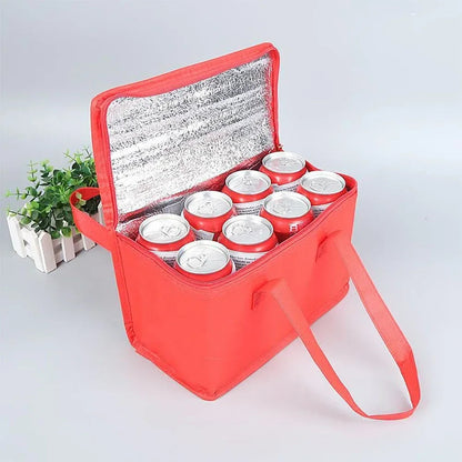 Foldable Insulated Lunch Cooler Bag Portable Thermal Food & Drink Carrier for Picnic Work Beer Delivery Pi-Mart
