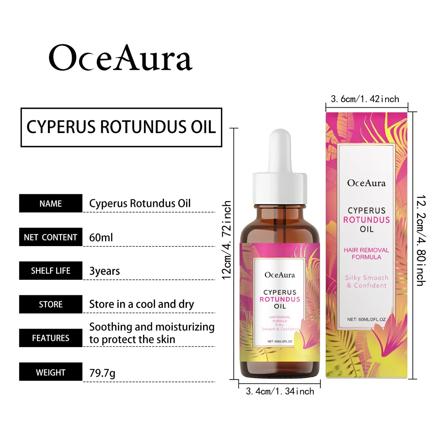 Hair Removal Care Oil Gently Nurtures Skin with Cleansing and Soothing Properties Moisturizing Daily Body Care Oil Hair Removal